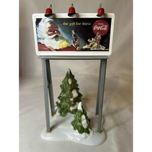 Dept 56 Snow Village Coca Cola Billboard 5481-0 1994  Coke Soda Santa Christmas